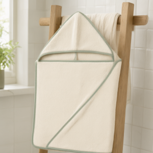 Hooded Bath Towel — in use