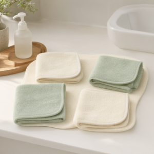 Baby Washcloth Set — in use