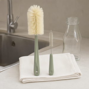 Bottle Cleaning Brush Set — in use