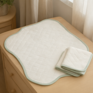 Quilted Changing Pad Liners — in use