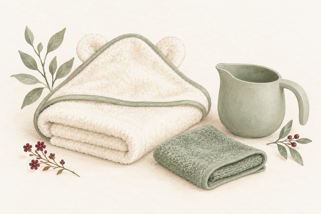 Bath and daily care illustration